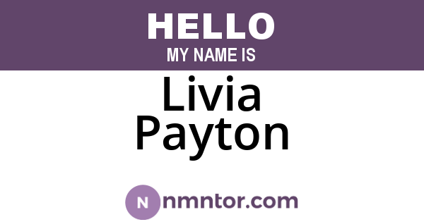 Livia Payton