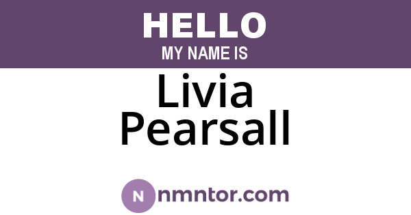 Livia Pearsall