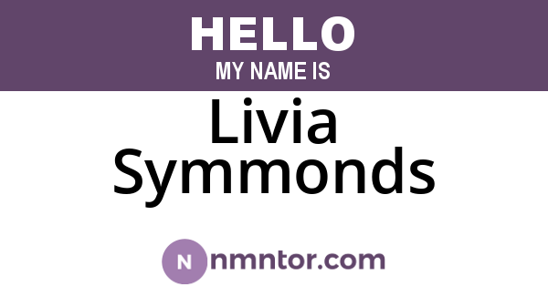 Livia Symmonds