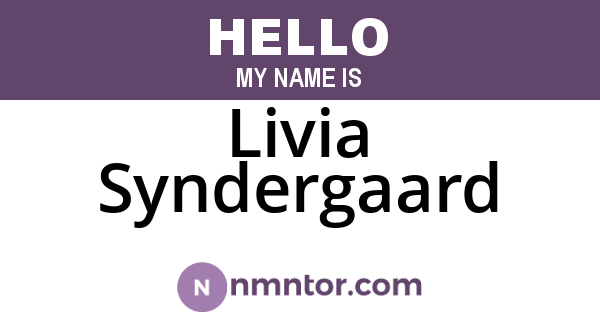 Livia Syndergaard
