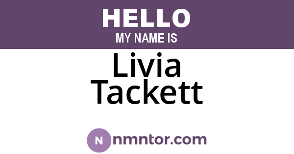 Livia Tackett