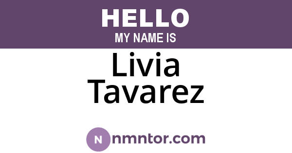 Livia Tavarez