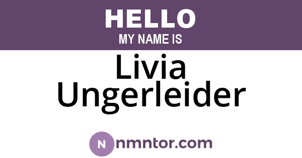 Livia Ungerleider
