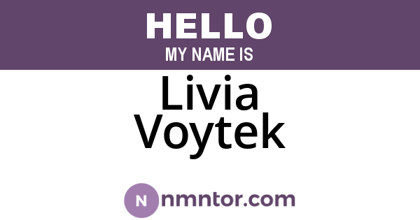 Livia Voytek