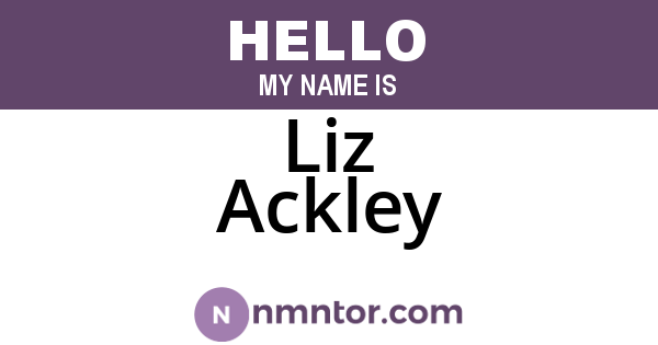 Liz Ackley