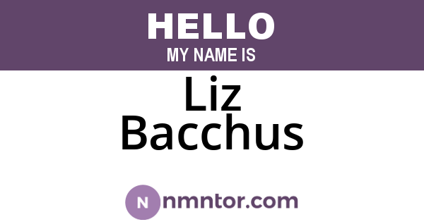 Liz Bacchus