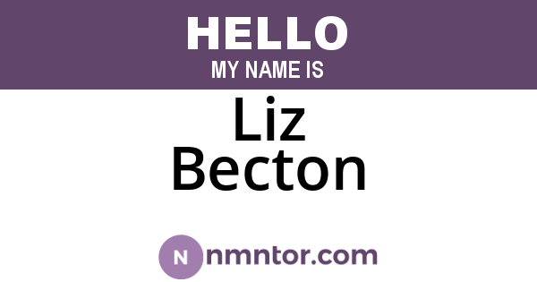 Liz Becton