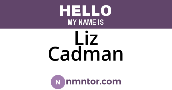 Liz Cadman