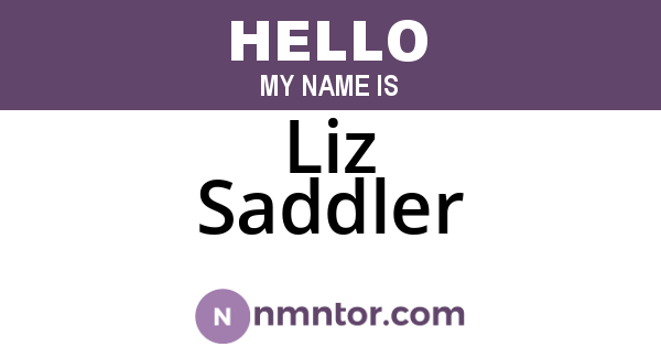 Liz Saddler