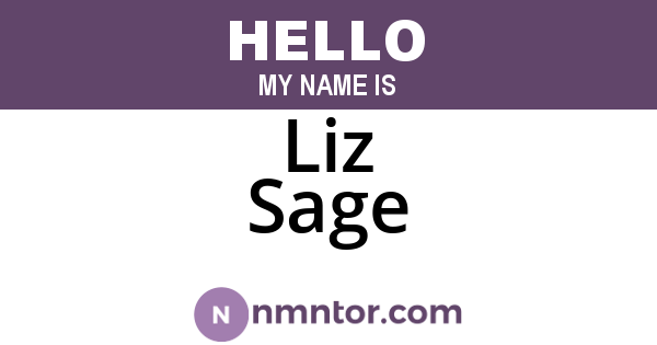 Liz Sage