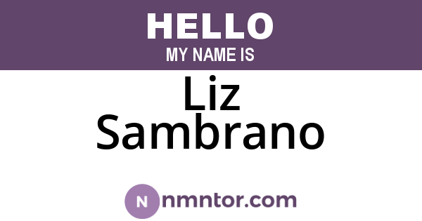 Liz Sambrano