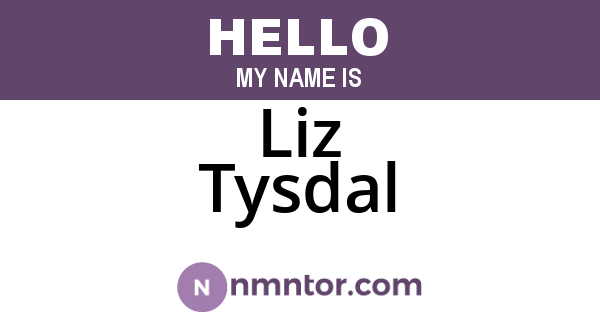 Liz Tysdal