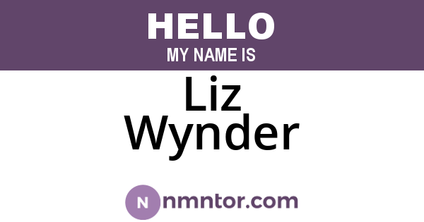 Liz Wynder
