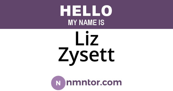 Liz Zysett