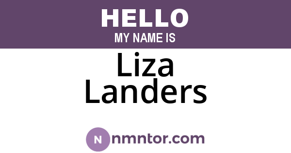 Liza Landers