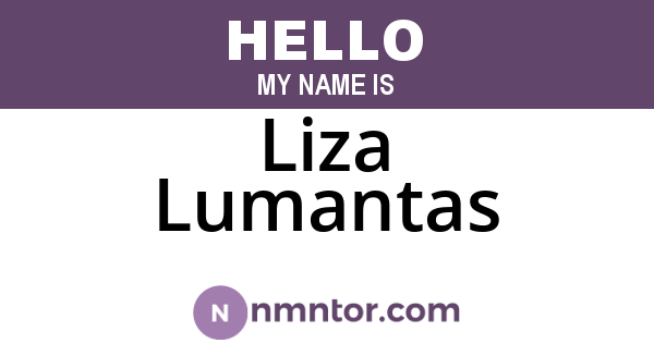 Liza Lumantas