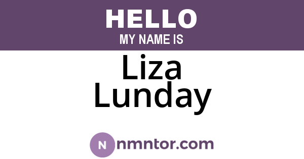 Liza Lunday