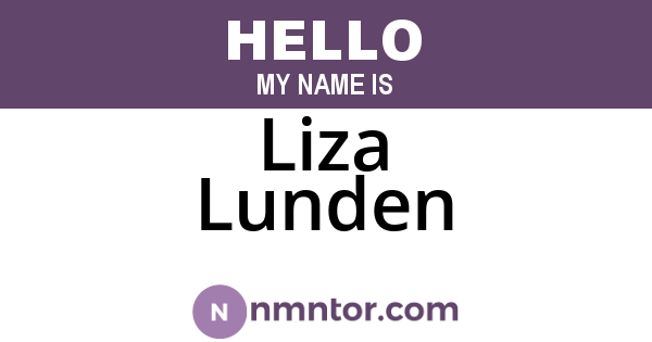 Liza Lunden
