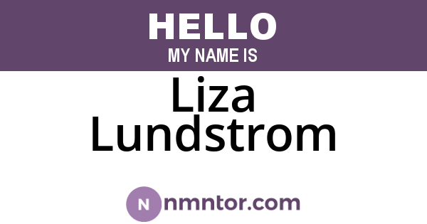 Liza Lundstrom