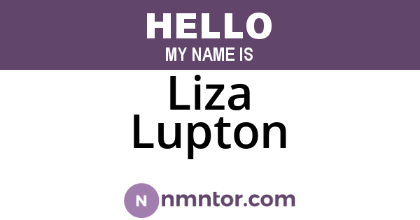 Liza Lupton