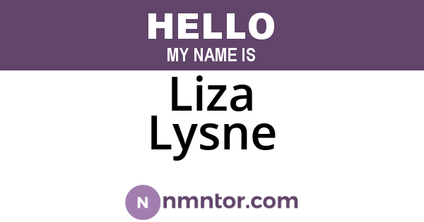 Liza Lysne