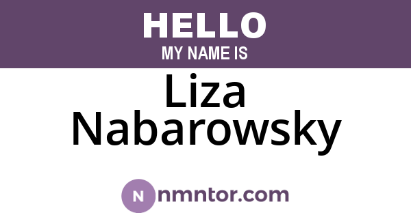 Liza Nabarowsky