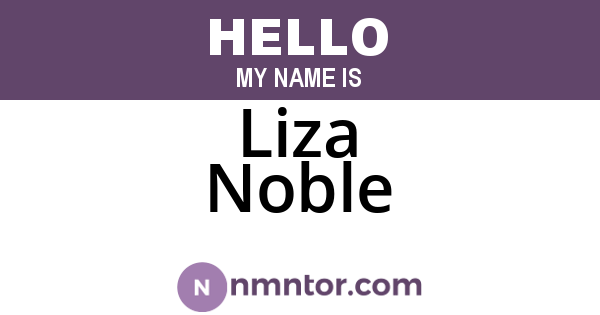 Liza Noble