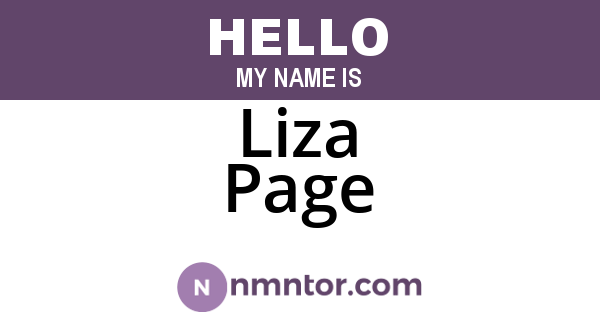 Liza Page