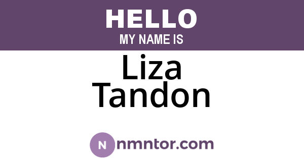 Liza Tandon