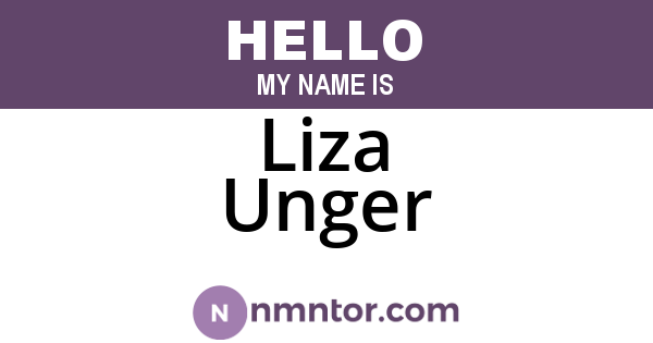 Liza Unger