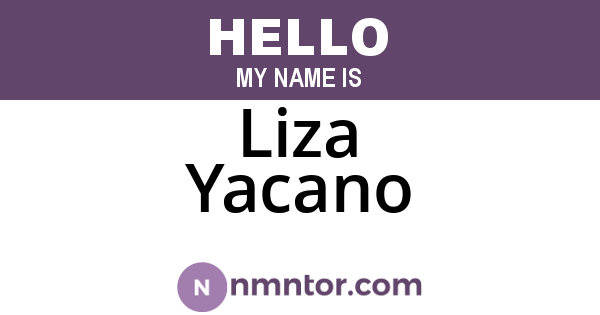 Liza Yacano