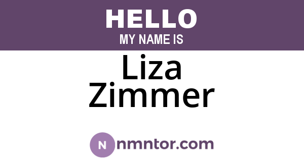 Liza Zimmer