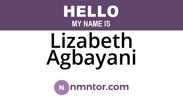 Lizabeth Agbayani