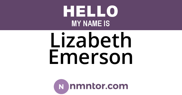 Lizabeth Emerson