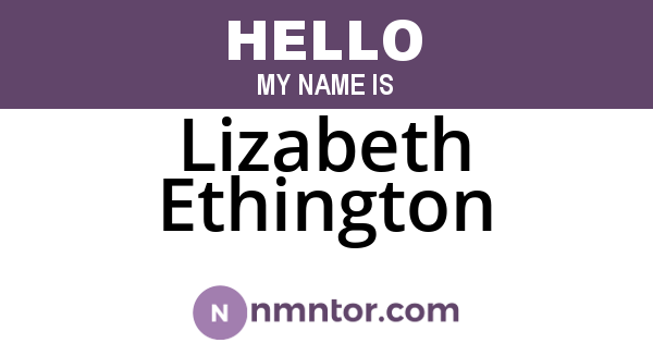 Lizabeth Ethington