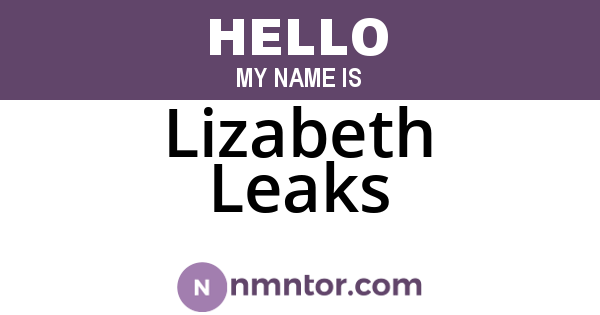Lizabeth Leaks