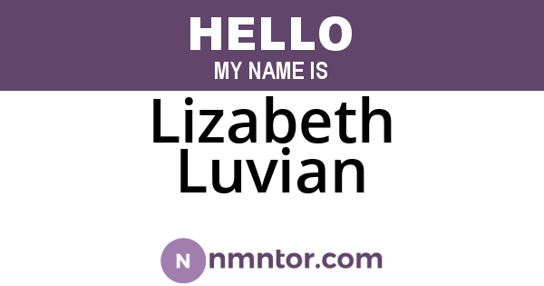 Lizabeth Luvian
