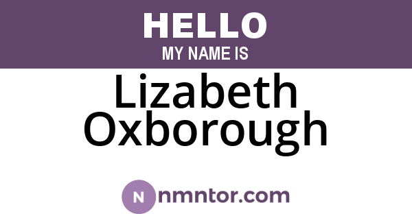 Lizabeth Oxborough