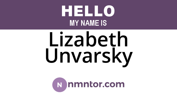 Lizabeth Unvarsky