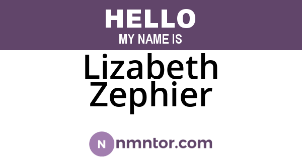 Lizabeth Zephier