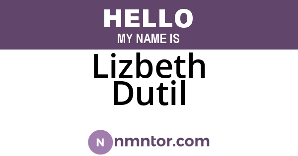 Lizbeth Dutil