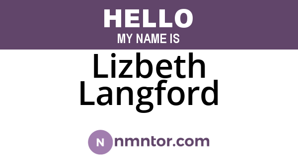 Lizbeth Langford