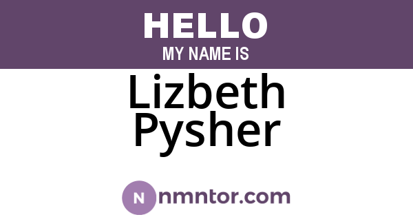 Lizbeth Pysher