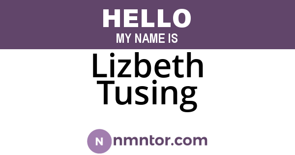 Lizbeth Tusing