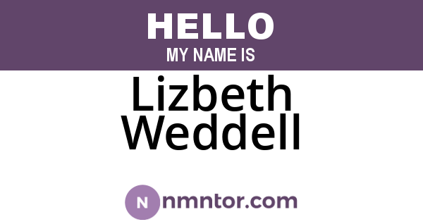 Lizbeth Weddell