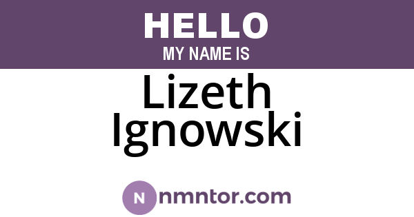 Lizeth Ignowski