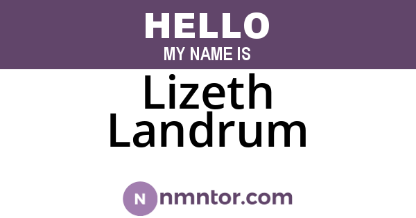 Lizeth Landrum