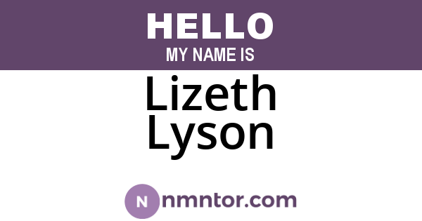Lizeth Lyson