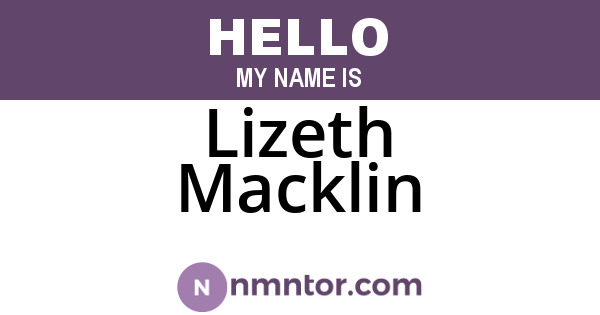 Lizeth Macklin