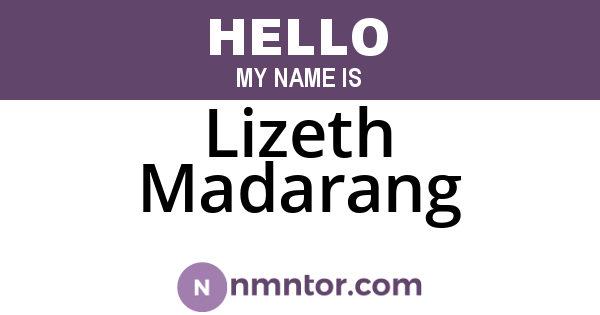 Lizeth Madarang